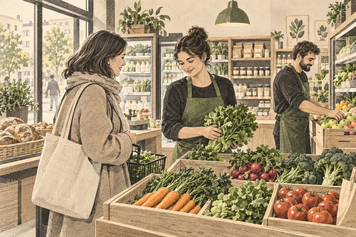 Работа с продуктами и покупателями в магазине